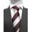 Stripe 220 - Cravate club de couleur brune et beige.