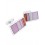 Enamel 160 - Bouton de manchette rectanglaire à panneaux d'émail parme et rouge