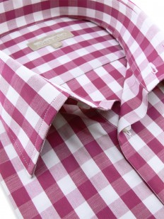 Chemisette à motif Vichy rose fuchsia