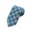 Check 25 - Cravate d'inspiration Écossais﻿ modernisé à carreaux de ﻿couleur bleuet et lignes jaune pâle