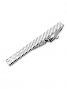 Clip 40 - Pince à cravate à pointes de diamants, en métal plaqué rhodium