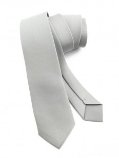 Cravate slim gris clair