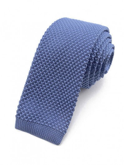 Cravate tricot bleu