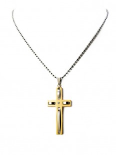 Croix Chrétienne design bicolore,