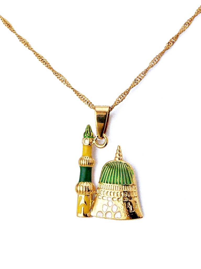 Pendentif Islamique Argent Massif 925 - Mosquée Et Minaret - Poinçonné