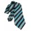Stripe 210 - Cravate à rayures noires et bleu canard.