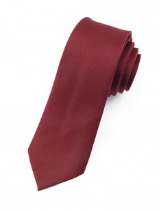 Cravate slim rouge sombre