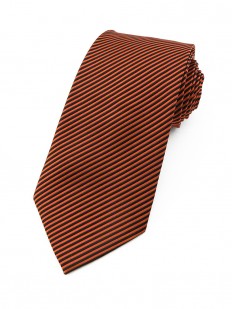Stripe 60 - Cravate mode rayée orange et noir