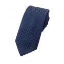 Cravate bleue marine à motifs