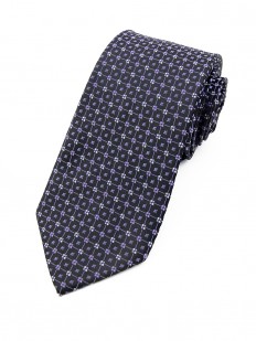 Cravate violette à motifs