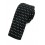 Cravate tricot noire à motifs