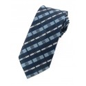 Cravate bleue marine et grise