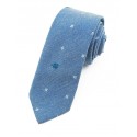 Cravate bleu denim