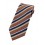 Stripe 160 - Cravate club à rayures bleues, mordorées et orangées.
