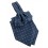 Cravate Ascot bleu marine à pois