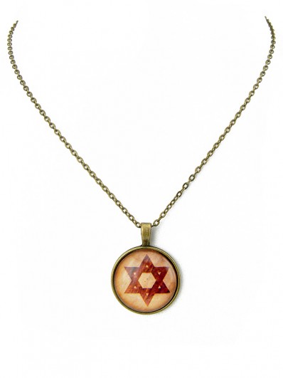 Collier Rouge Hamsa – Amulette Étoile De David – Porte-bonheur Kabbale – Ma.chicha