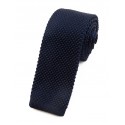 Cravate tricot bleu marine