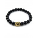 Bracelet Zen avec tête de Bouddha doré