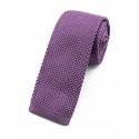 Cravate tricot violet