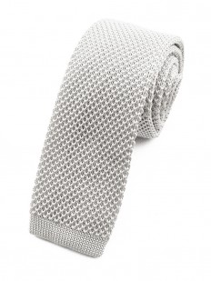 Cravate tricot blanche