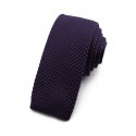 Cravate tricot violet foncé