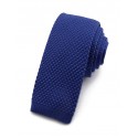 Cravate tricot bleu roi