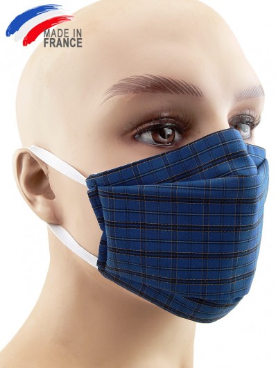 Masque de protection alternatf en coton bleu foncé
