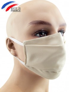 Masque de protection alternatif en coton beige