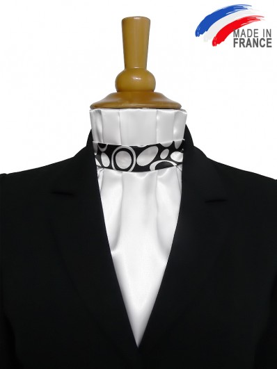 Cravate de dressage noire et blanche