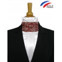 Cravate de dressage à décoration bordeaux et or