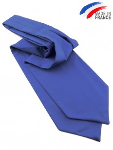 Cravate Ascot bleu roi
