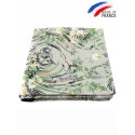 Pochette de costume vert fleuri