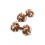Knot 290 - Bouton de manchette en passementerie blanche et brune