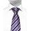 Stripe 280 - Cravate à rayures violettes et noires et fines raies blanches