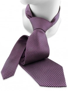 Cravate en soie tissée de couleur violette,